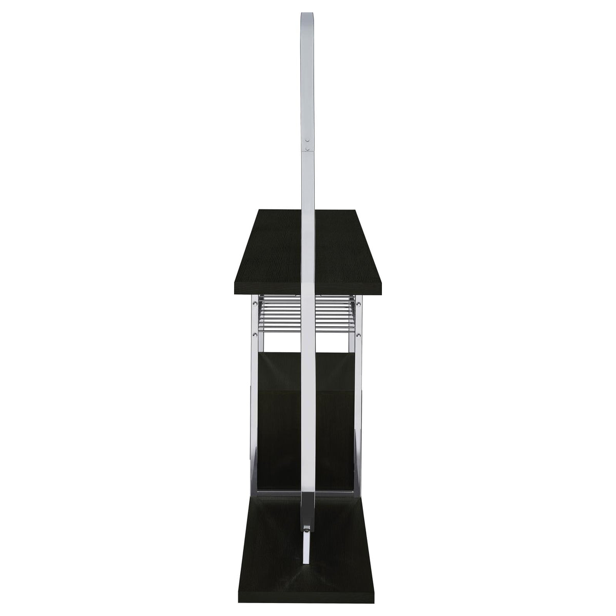 Risley Dark Charcoal 2-Door Circular LED Home Bar with Wine Storage from Coaster - Luna Furniture