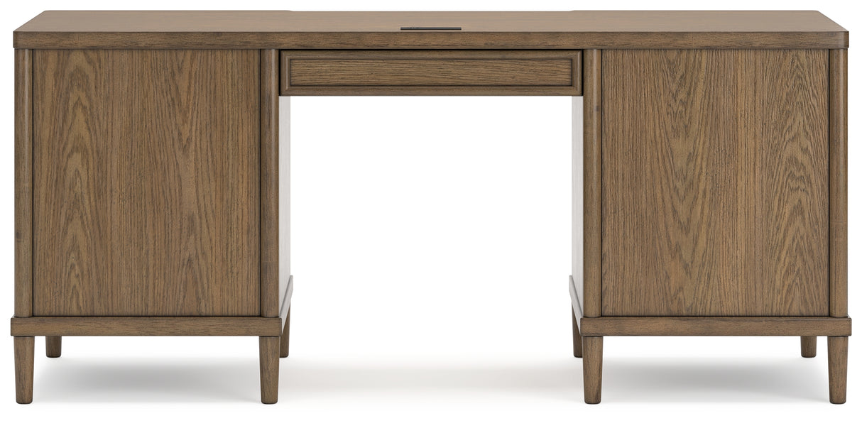 Roanhowe Brown 68" Home Office Desk from Ashley - Luna Furniture