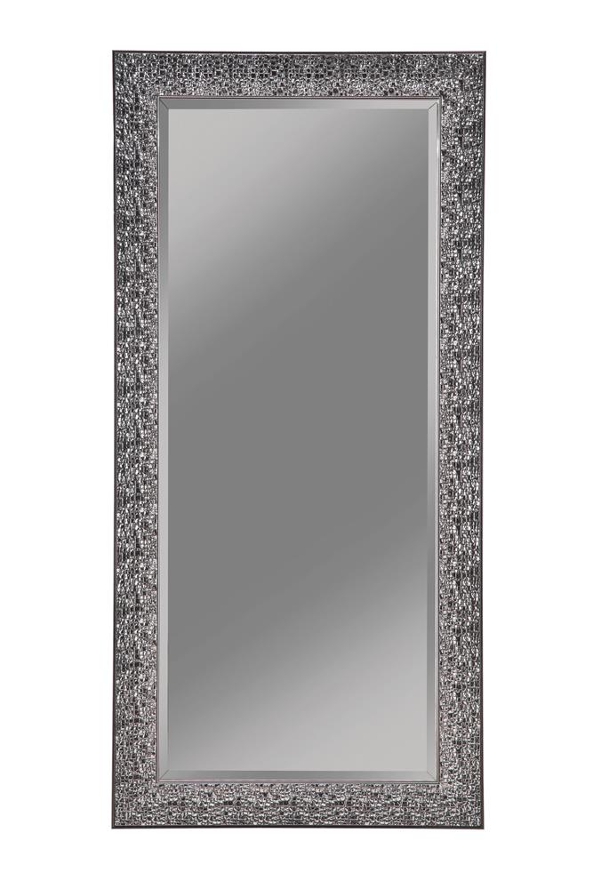 Rollins Black Rectangular Floor Mirror from Coaster - Luna Furniture