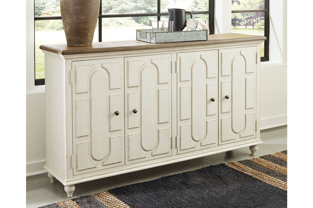 Roranville Antique White Accent Cabinet from Ashley - Luna Furniture