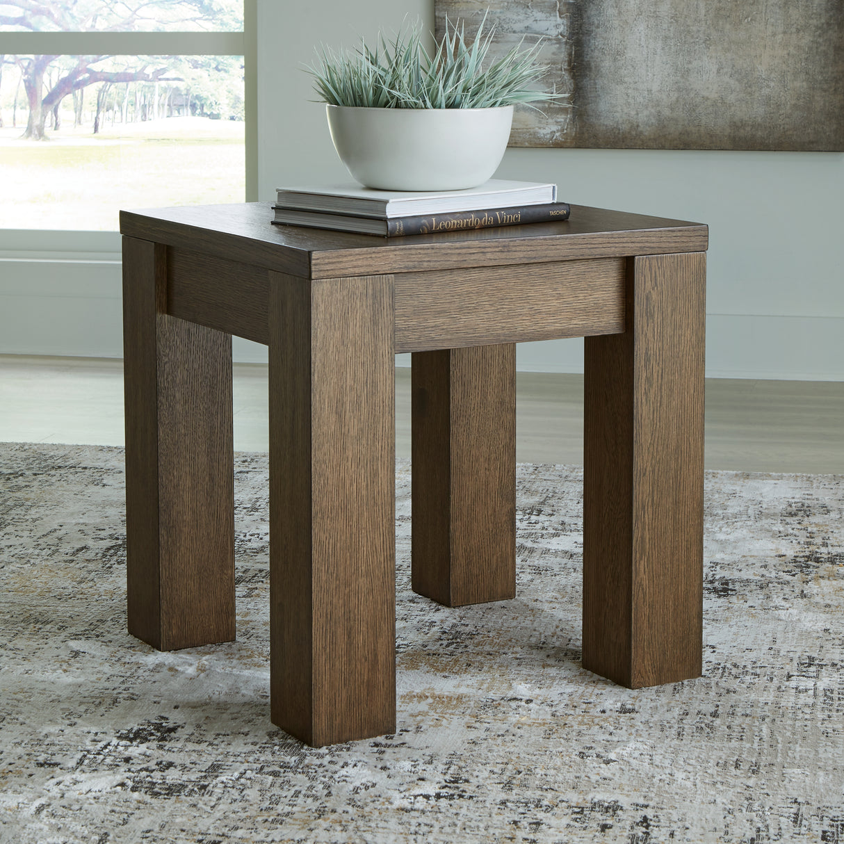 Rosswain Warm Brown End Table from Ashley - Luna Furniture
