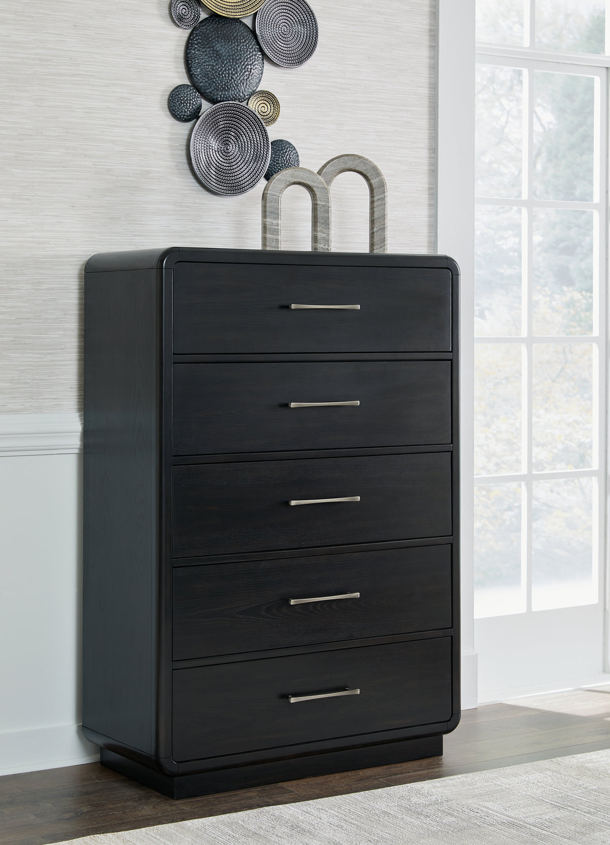 Rowanbeck Black Chest of Drawers from Ashley Furniture - Luna Furniture