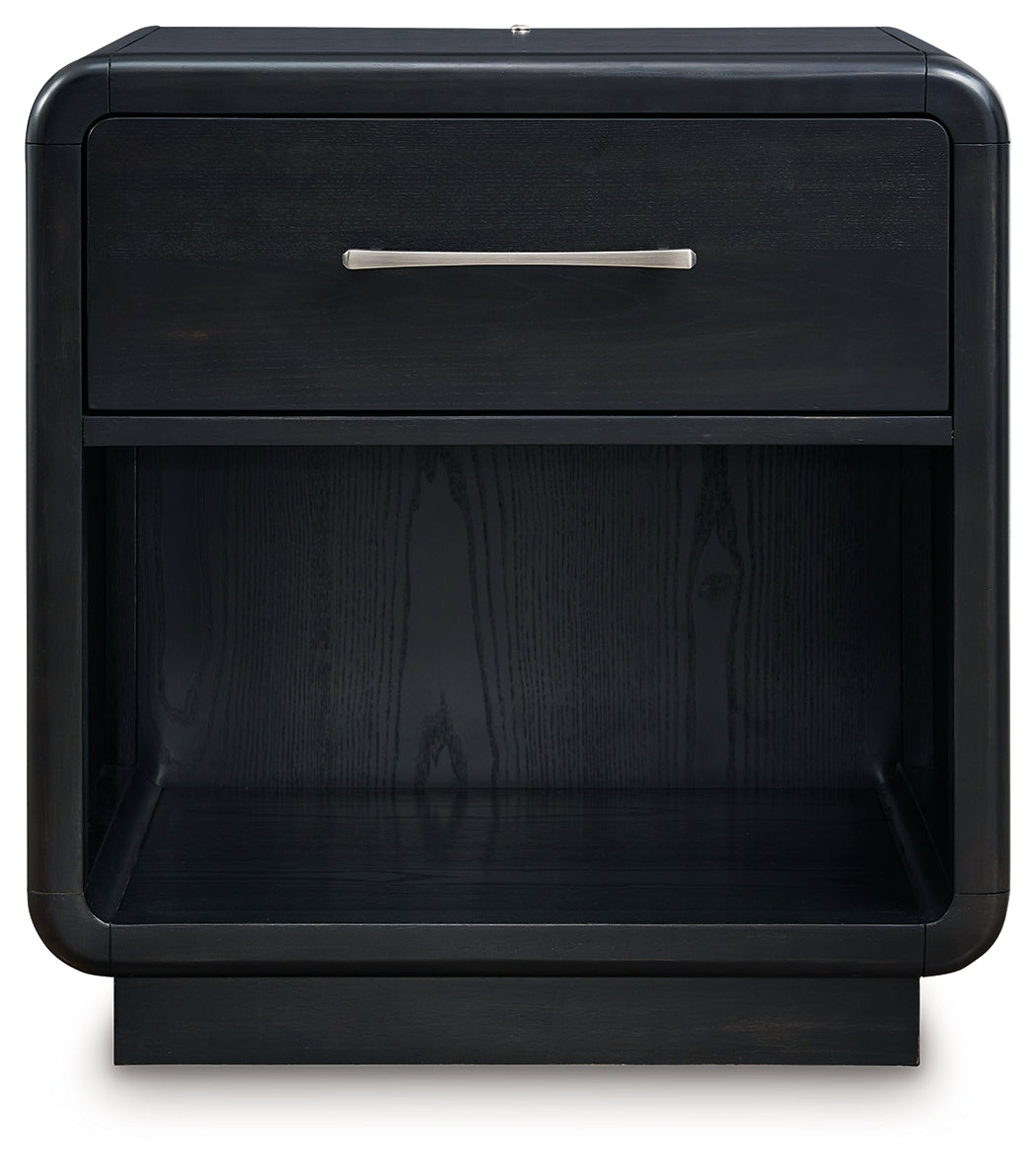 Rowanbeck Black Nightstand from Ashley - Luna Furniture