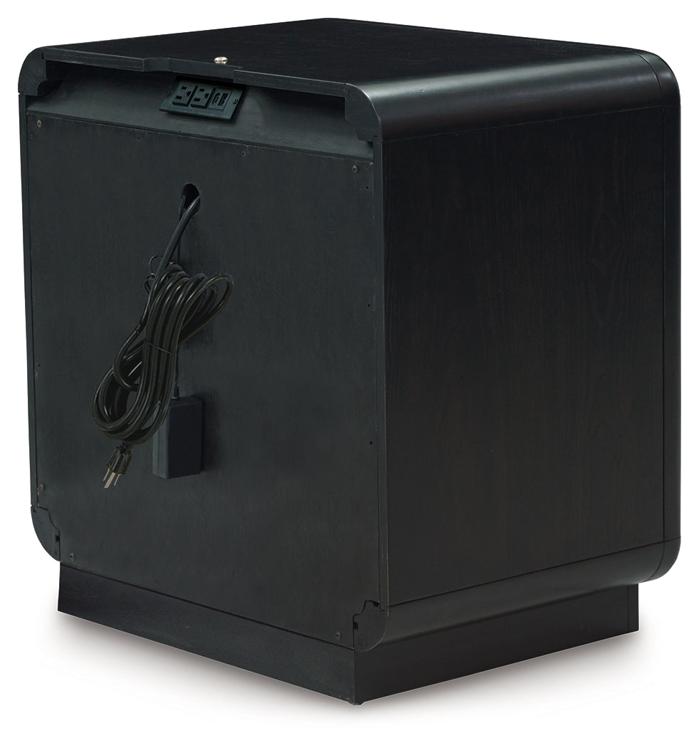 Rowanbeck Black Nightstand from Ashley - Luna Furniture