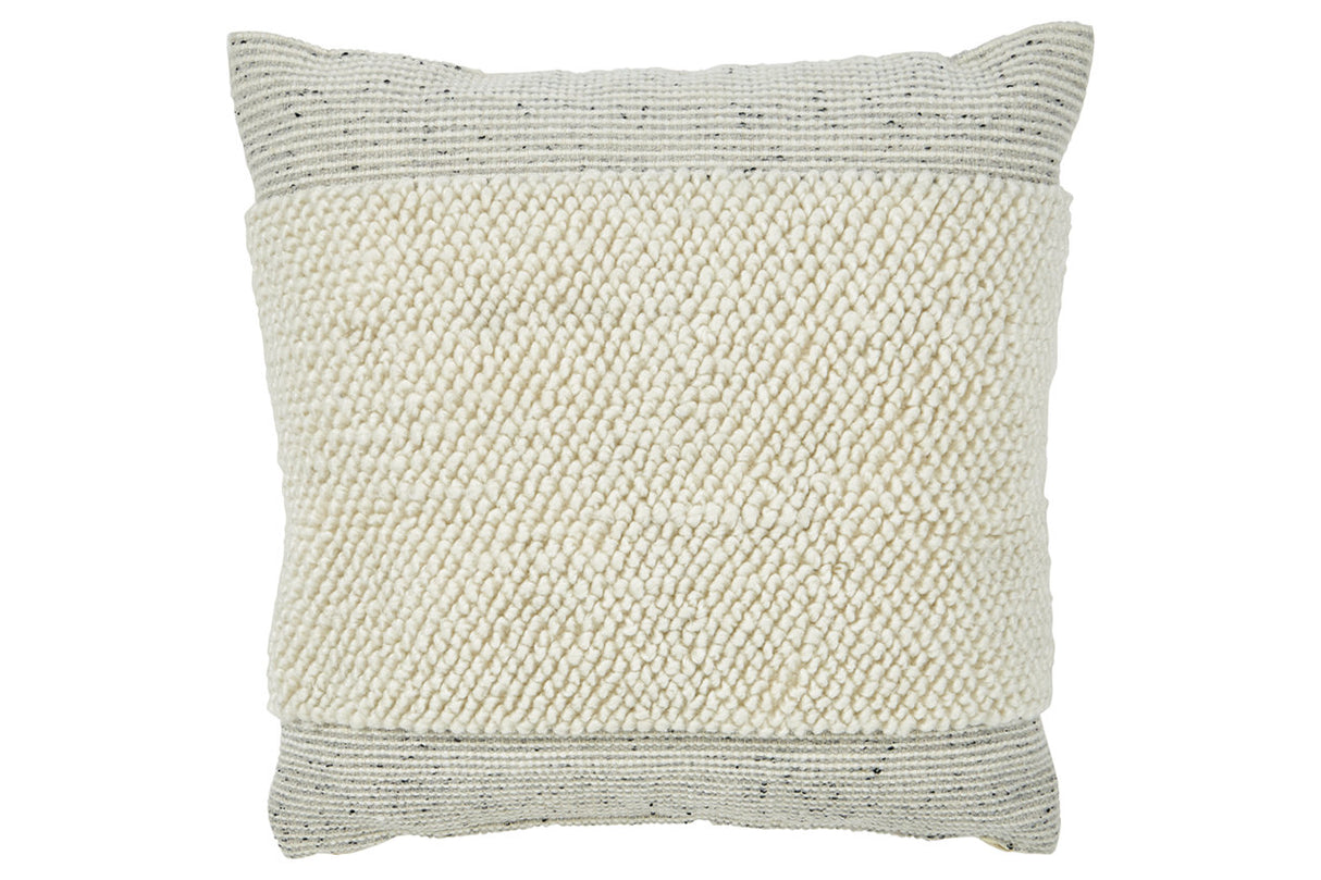 Rowcher Gray/White Pillow from Ashley Furniture - Luna Furniture