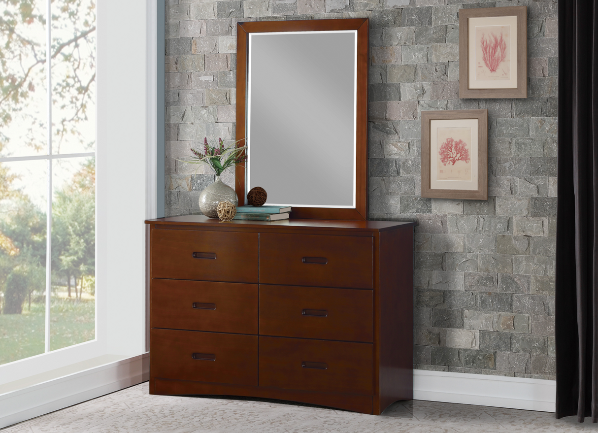 Rowe Dark Cherry Mirror (Mirror Only) from Homelegance - Luna Furniture