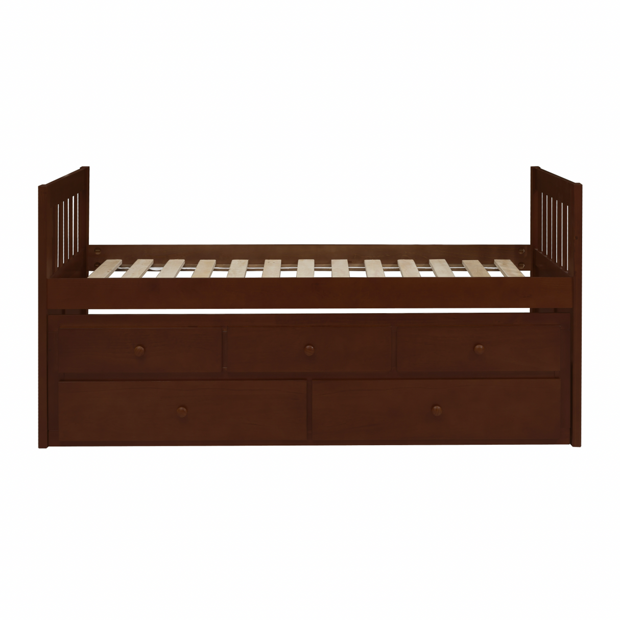 Rowe Dark Cherry Twin Captains Trundle Bed from Homelegance - Luna Furniture
