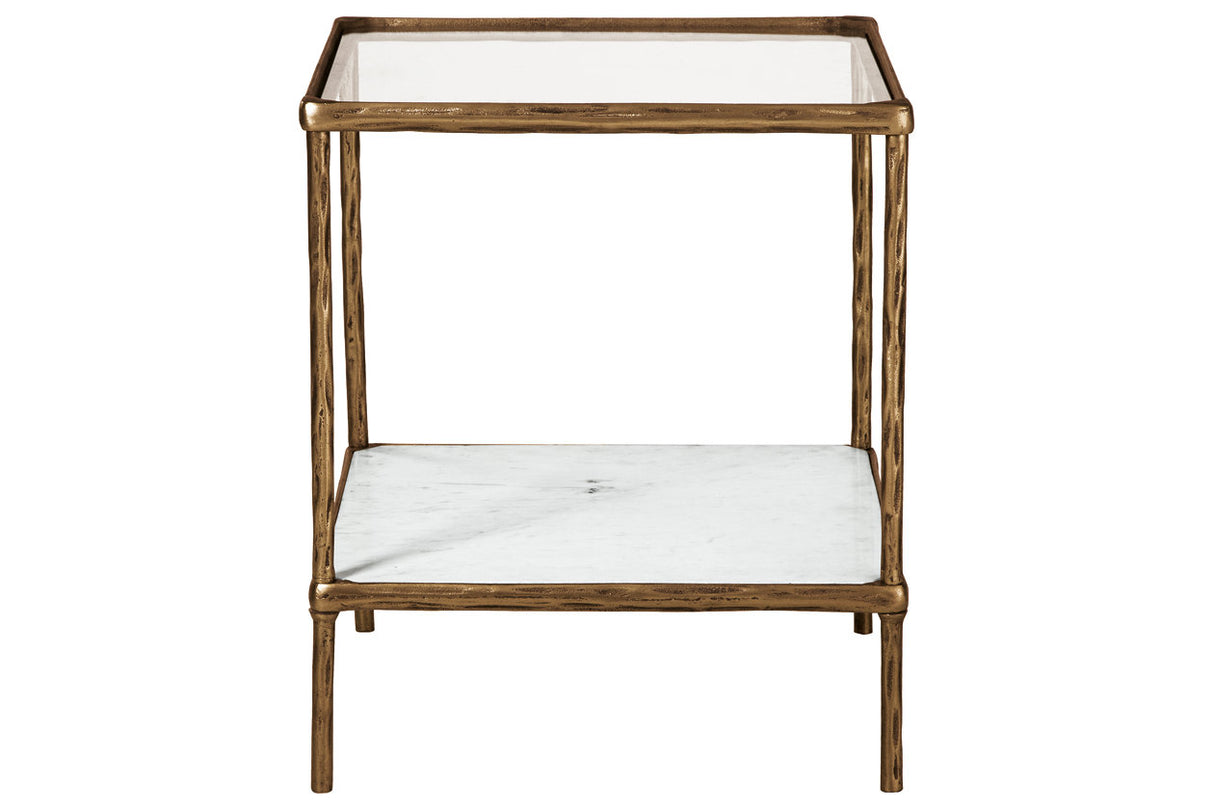 Ryandale Antique Brass Finish Accent Table from Ashley - Luna Furniture