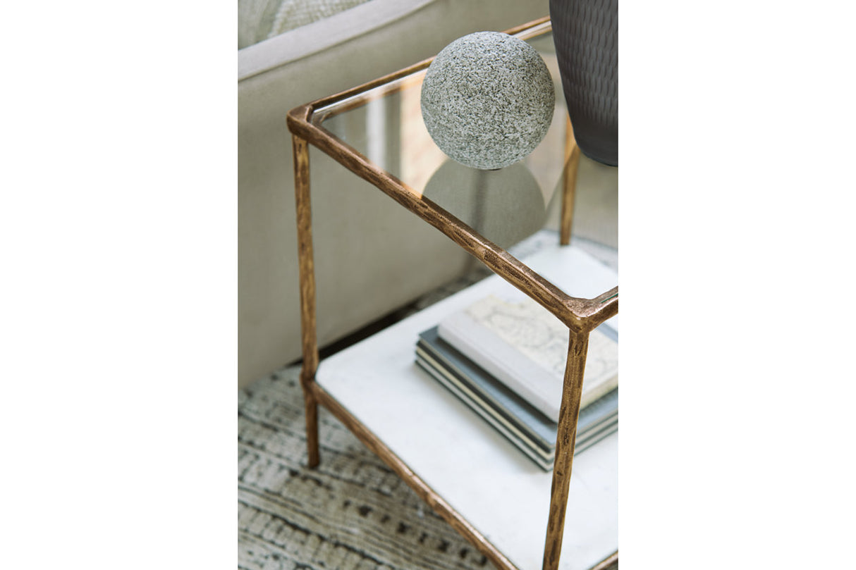 Ryandale Antique Brass Finish Accent Table from Ashley - Luna Furniture
