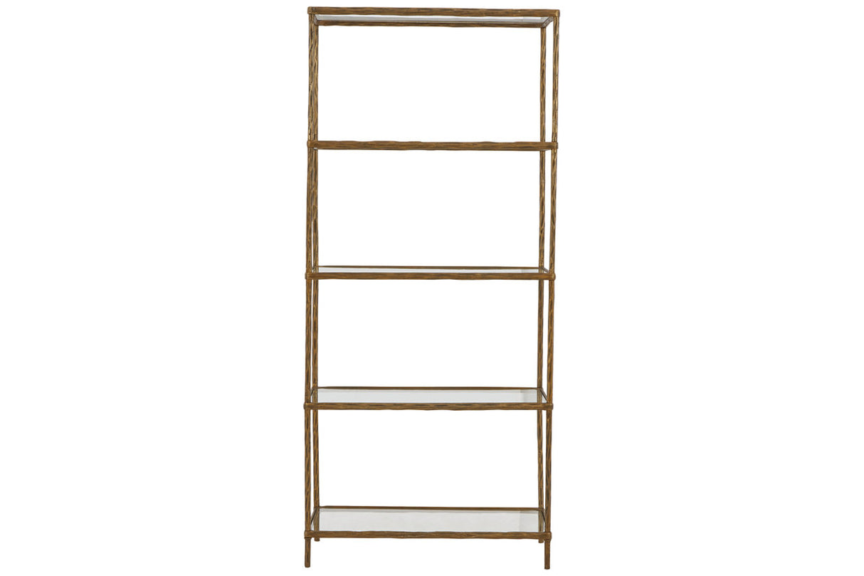Ryandale Antique Brass Finish Bookcase from Ashley - Luna Furniture