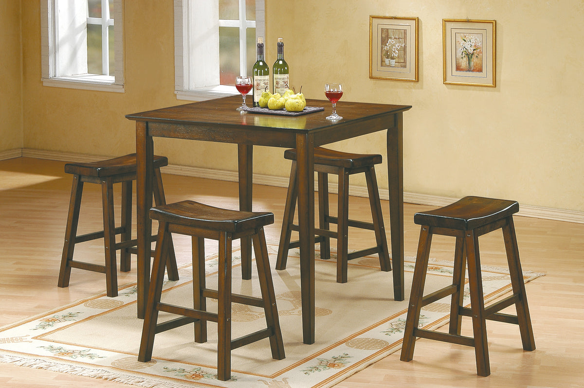 Saddleback Warm Cherry Pub Height Stool, RTA, Set of 2 from Homelegance - Luna Furniture