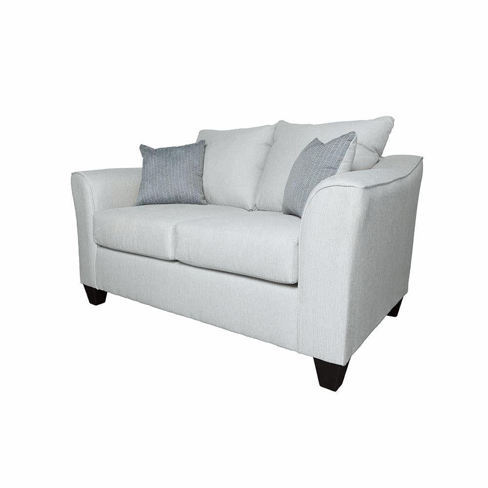 Salizar Gray Mist Upholstered Track Arm Fabric Loveseat from Coaster - Luna Furniture