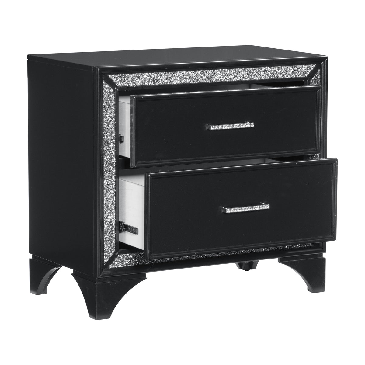 Salon Black Nightstand from Homelegance - Luna Furniture
