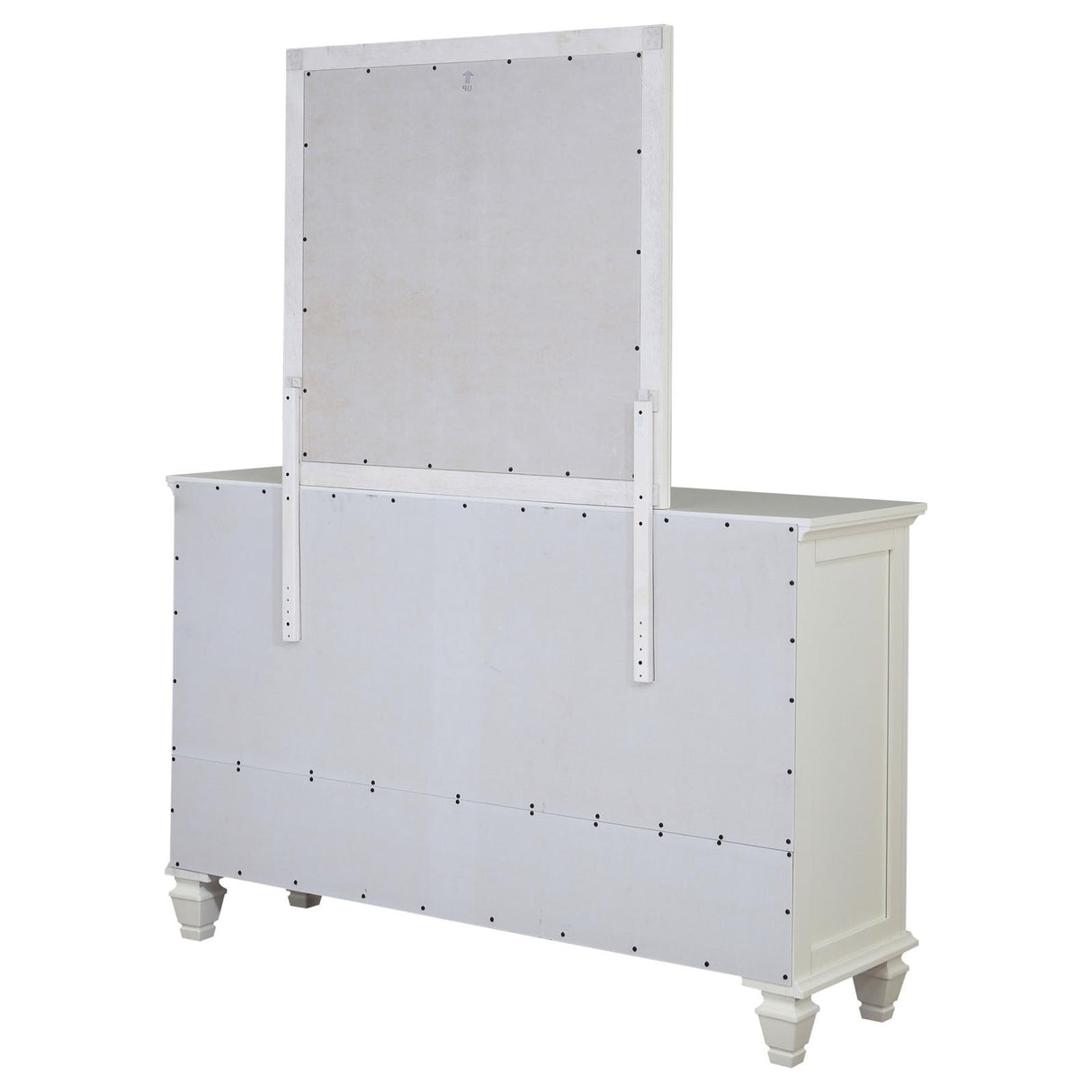Sandy Beach Cream White 11-Ddrawer Dresser with Mirror from Coaster - Luna Furniture