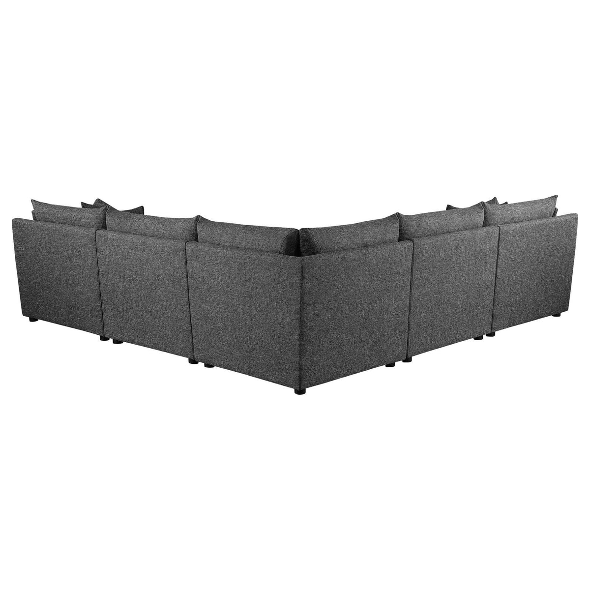 Sasha Barely Black Upholstered 5-Piece Modular Sectional Sofa from Coaster - Luna Furniture