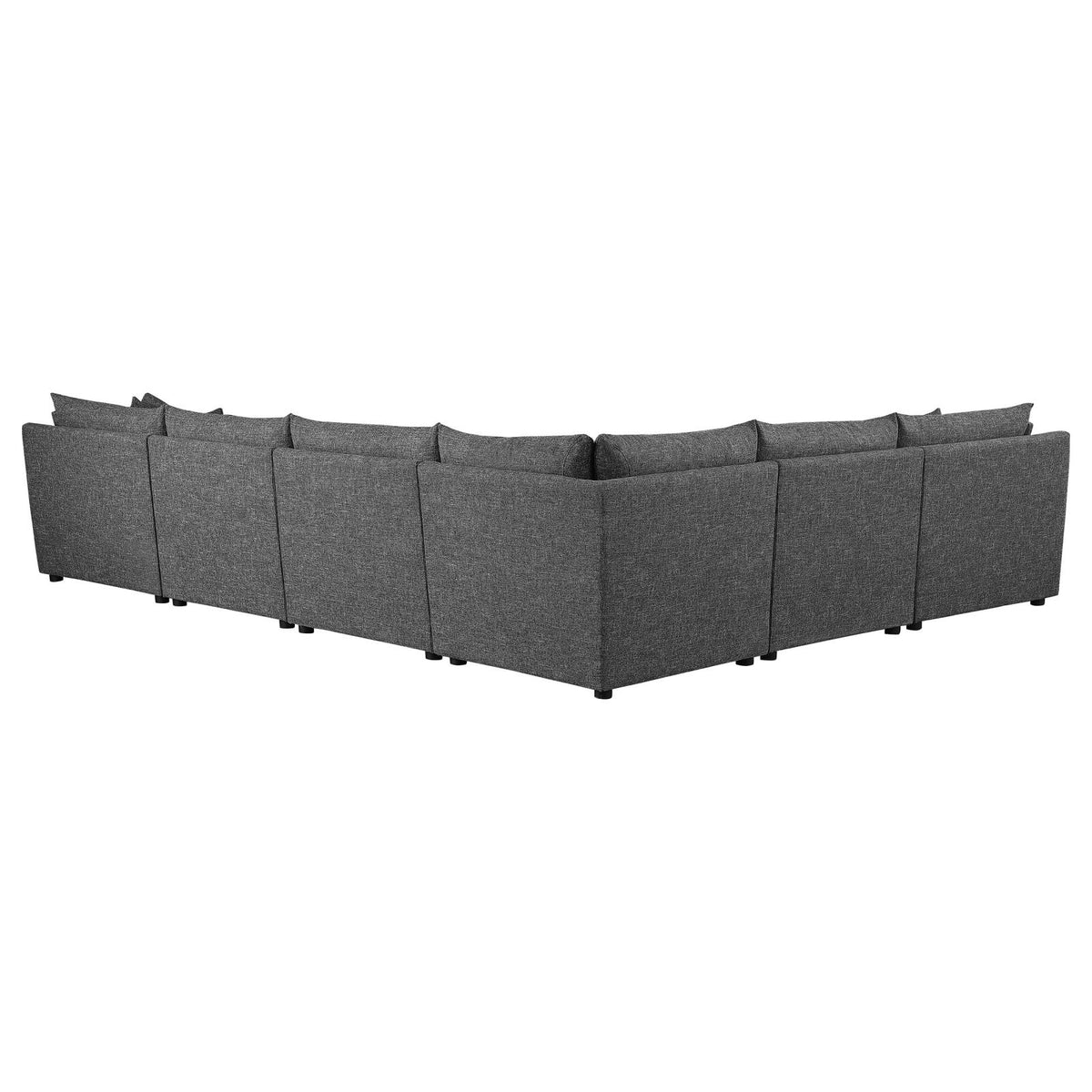 Sasha Barely Black Upholstered 6-Piece Modular Sectional from Coaster - Luna Furniture