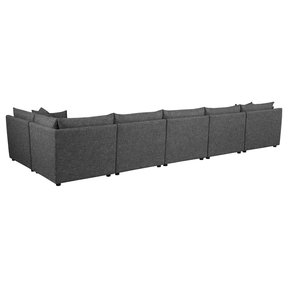 Sasha Barely Black Upholstered 6-Piece Modular Sectional from Coaster - Luna Furniture