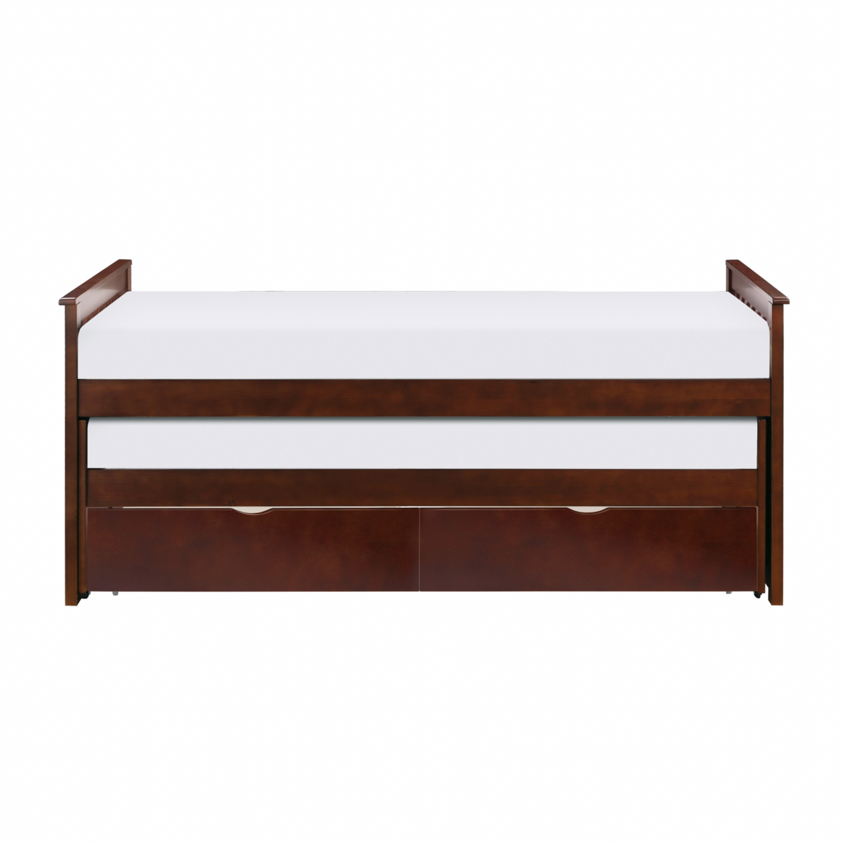 Rowe Dark Cherry Twin/Twin Bed with Storage Boxes from Homelegance - Luna Furniture