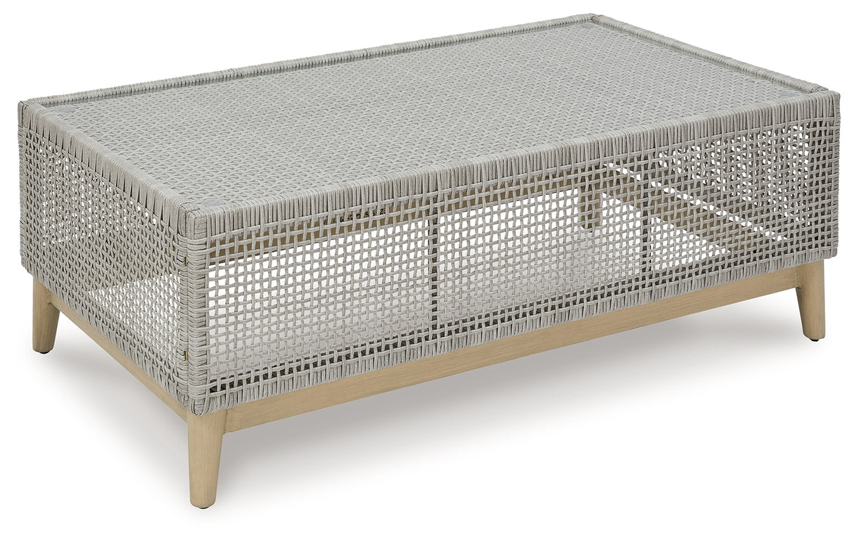 Seton Creek Gray Outdoor Coffee Table from Ashley - Luna Furniture