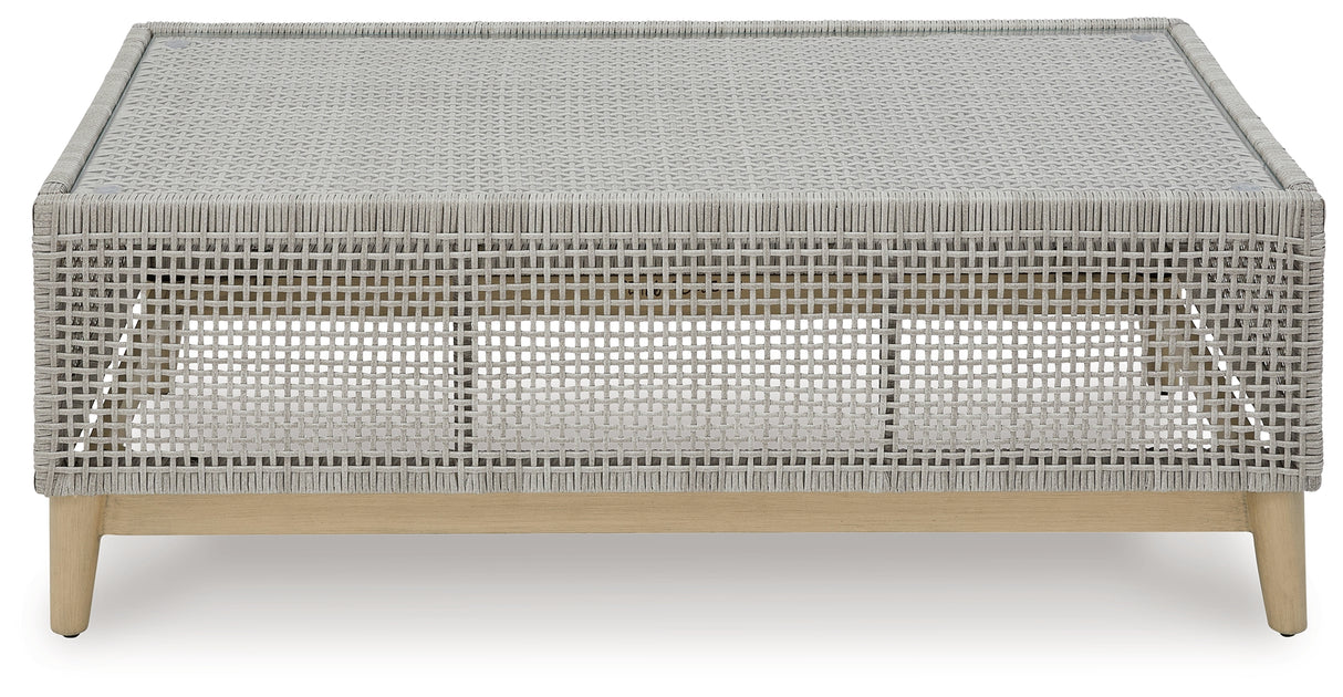 Seton Creek Gray Outdoor Coffee Table from Ashley - Luna Furniture