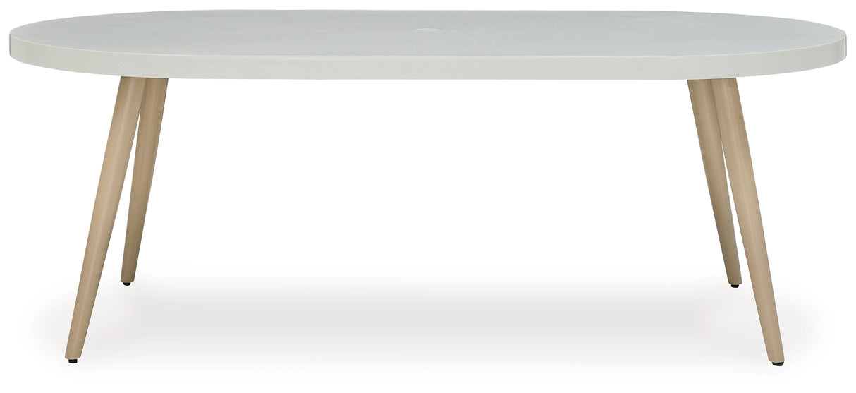 Seton Creek White Outdoor Dining Table from Ashley - Luna Furniture