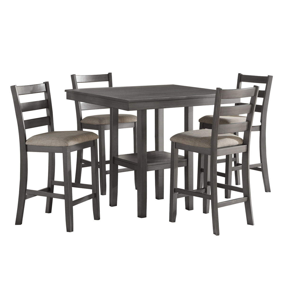 Sharon Gray 5-Piece Counter Height Set from Homelegance - Luna Furniture