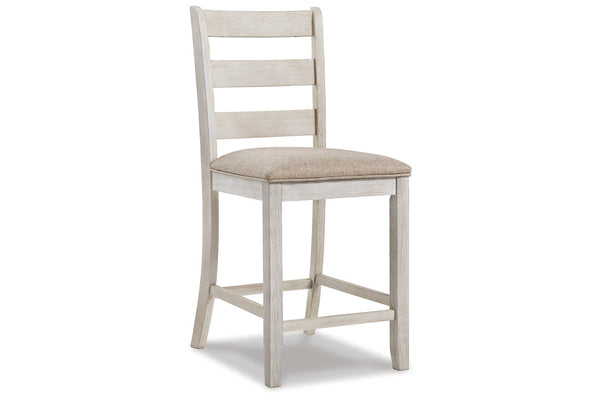 Skempton White/Light Brown Counter Height Chair, Set of 2