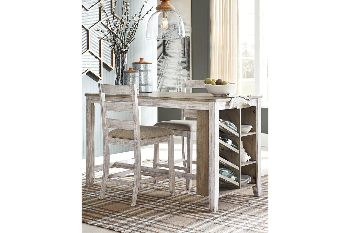 Skempton White/Light Brown Counter Height Dining Table from Ashley - Luna Furniture