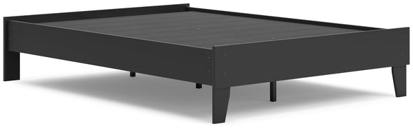 Socalle Black Full Platform Base Bed