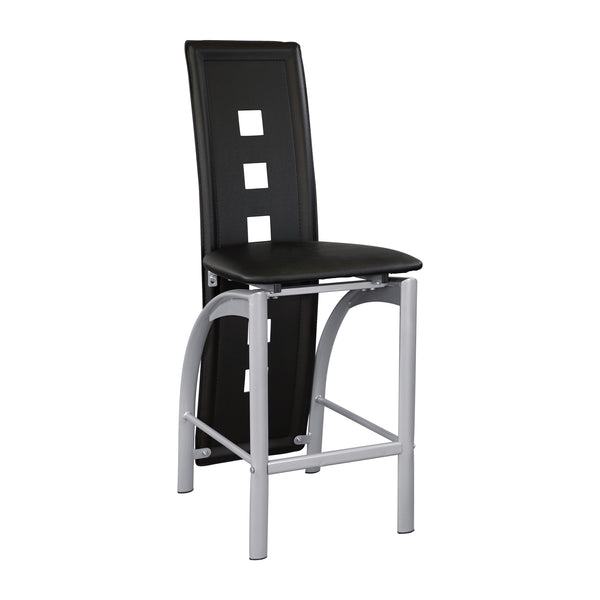 Sona Black/Silver Counter Height Chair, Set of 2