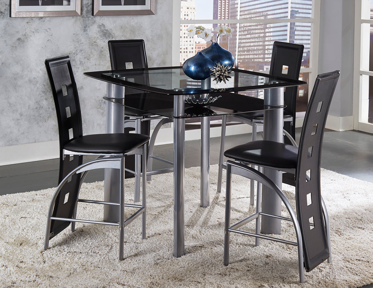 Sona Black/Silver Counter Height Table from Homelegance - Luna Furniture