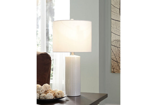 Steuben White Table Lamp