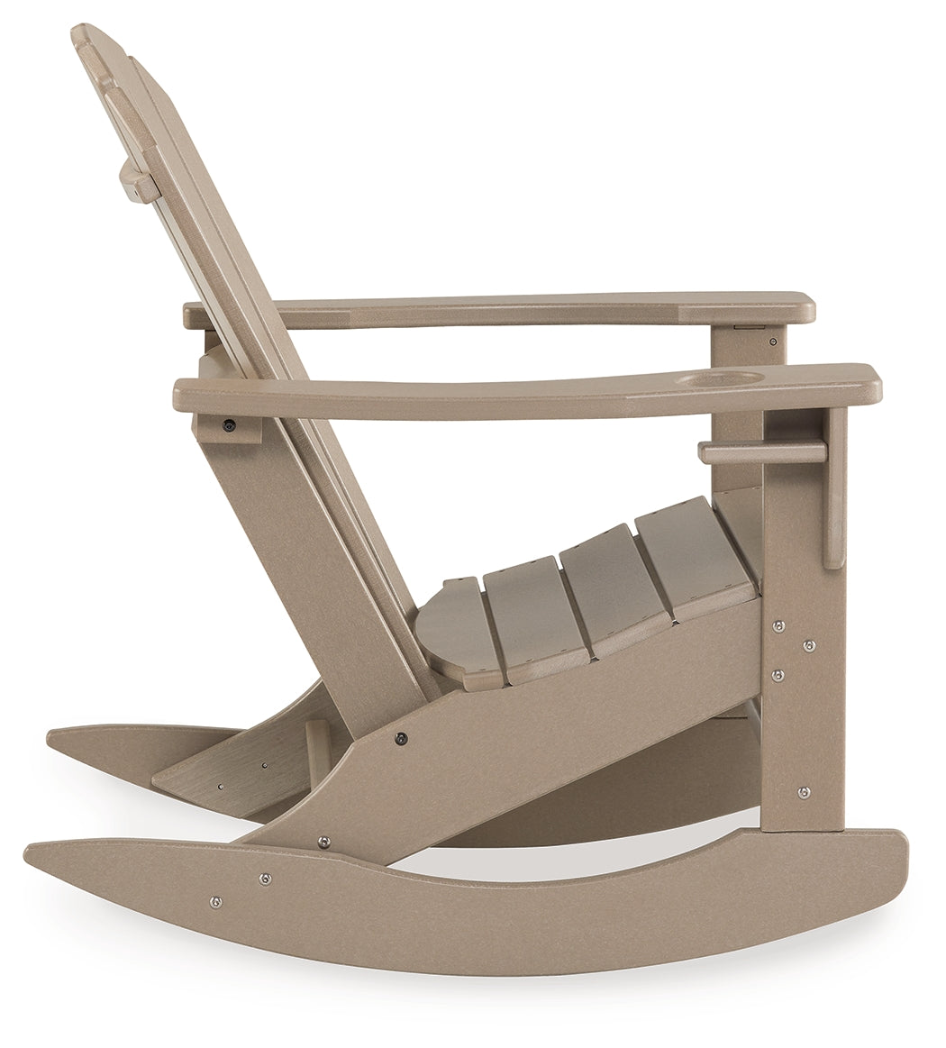 Sundown Treasure Driftwood Outdoor Rocking Chair from Ashley - Luna Furniture