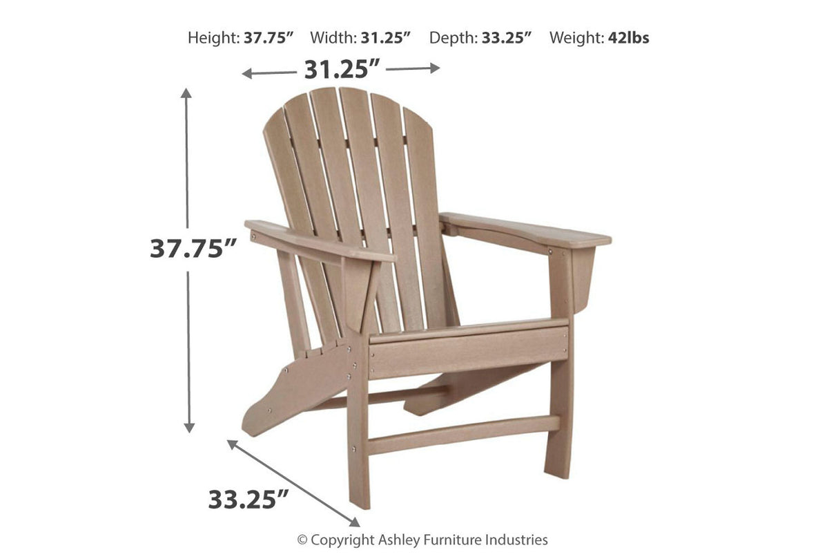 Sundown Treasure Grayish Brown Adirondack Chair from Ashley - Luna Furniture