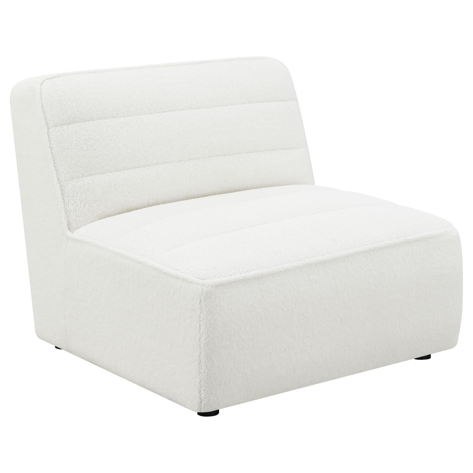 Coaster Sunny Upholstered Armless Chair Natural - Luna Furniture