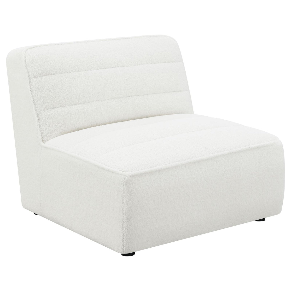 Sunny Natural Upholstered Armless Chair from Coaster - Luna Furniture