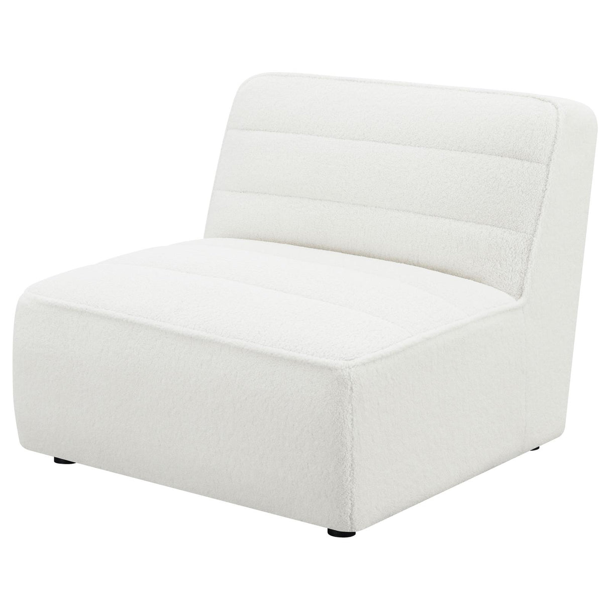 Sunny Natural Upholstered Armless Chair from Coaster - Luna Furniture