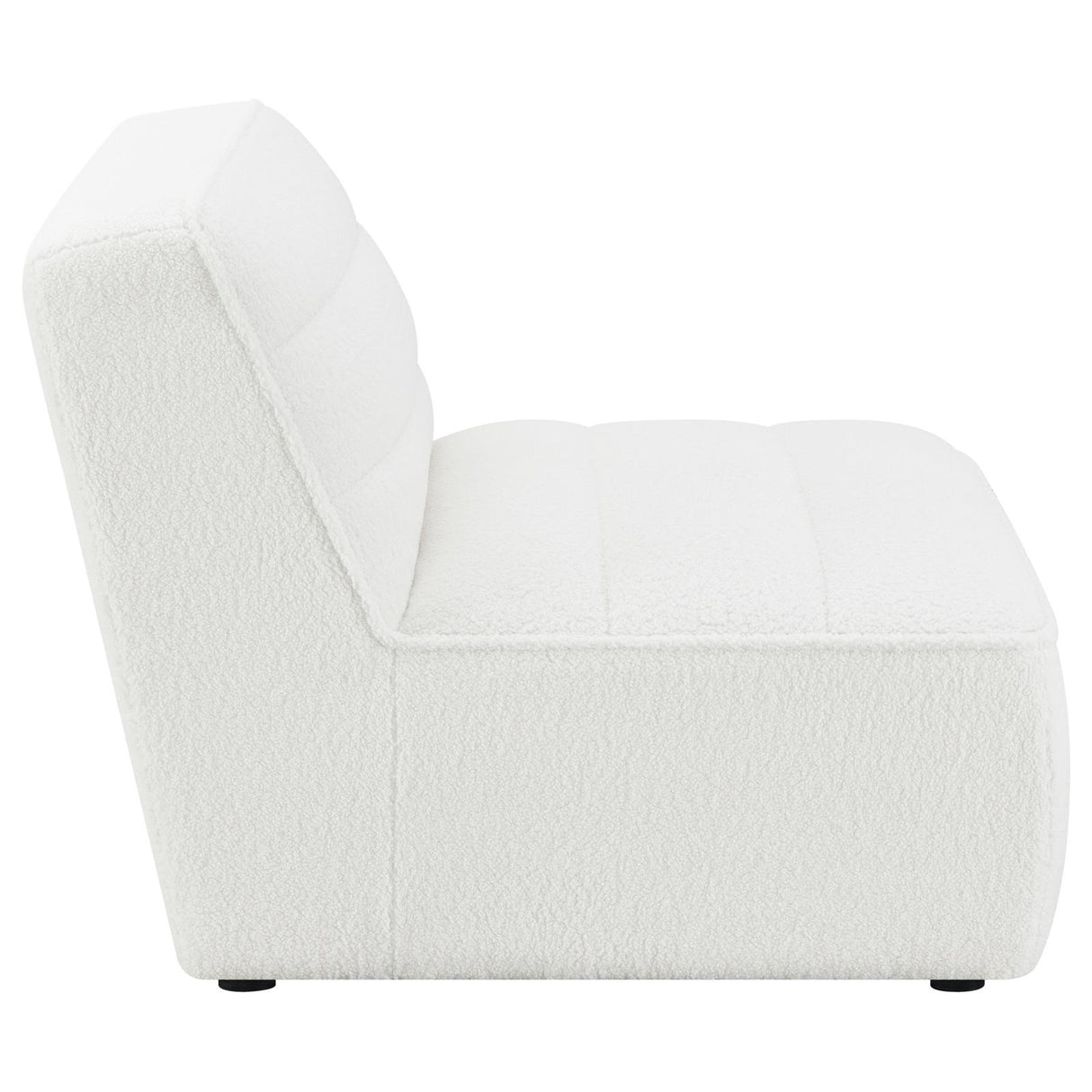 Sunny Natural Upholstered Armless Chair from Coaster - Luna Furniture
