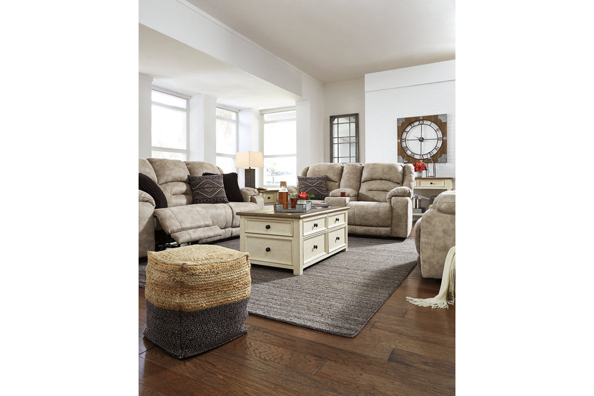 Sweed Valley Natural/Black Pouf from Ashley - Luna Furniture