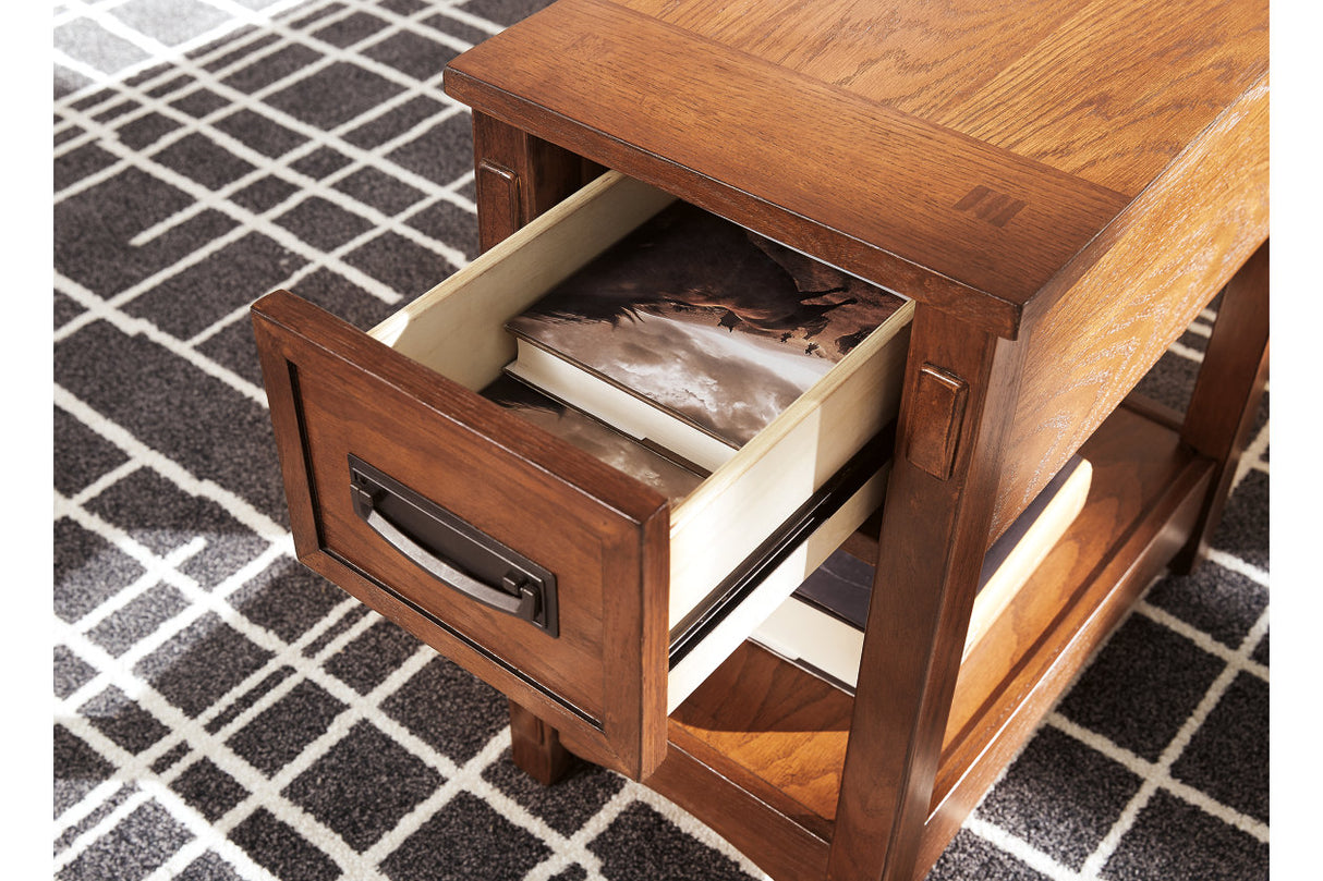 Breegin Brown Chairside End Table from Ashley - Luna Furniture