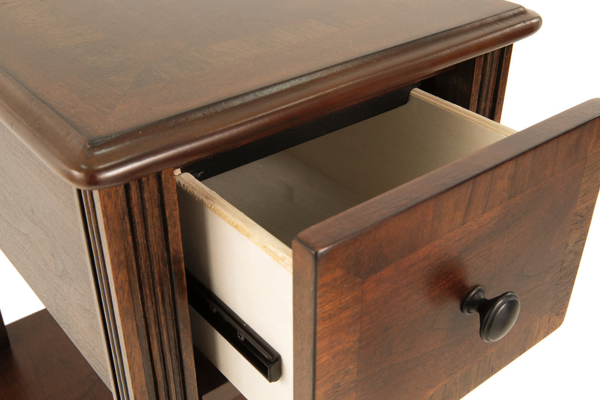 Breegin Brown Chairside End Table from Ashley - Luna Furniture