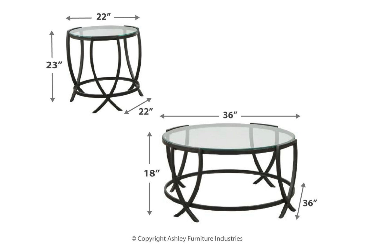 Tarrin Black Table, Set of 3 -  - Luna Furniture