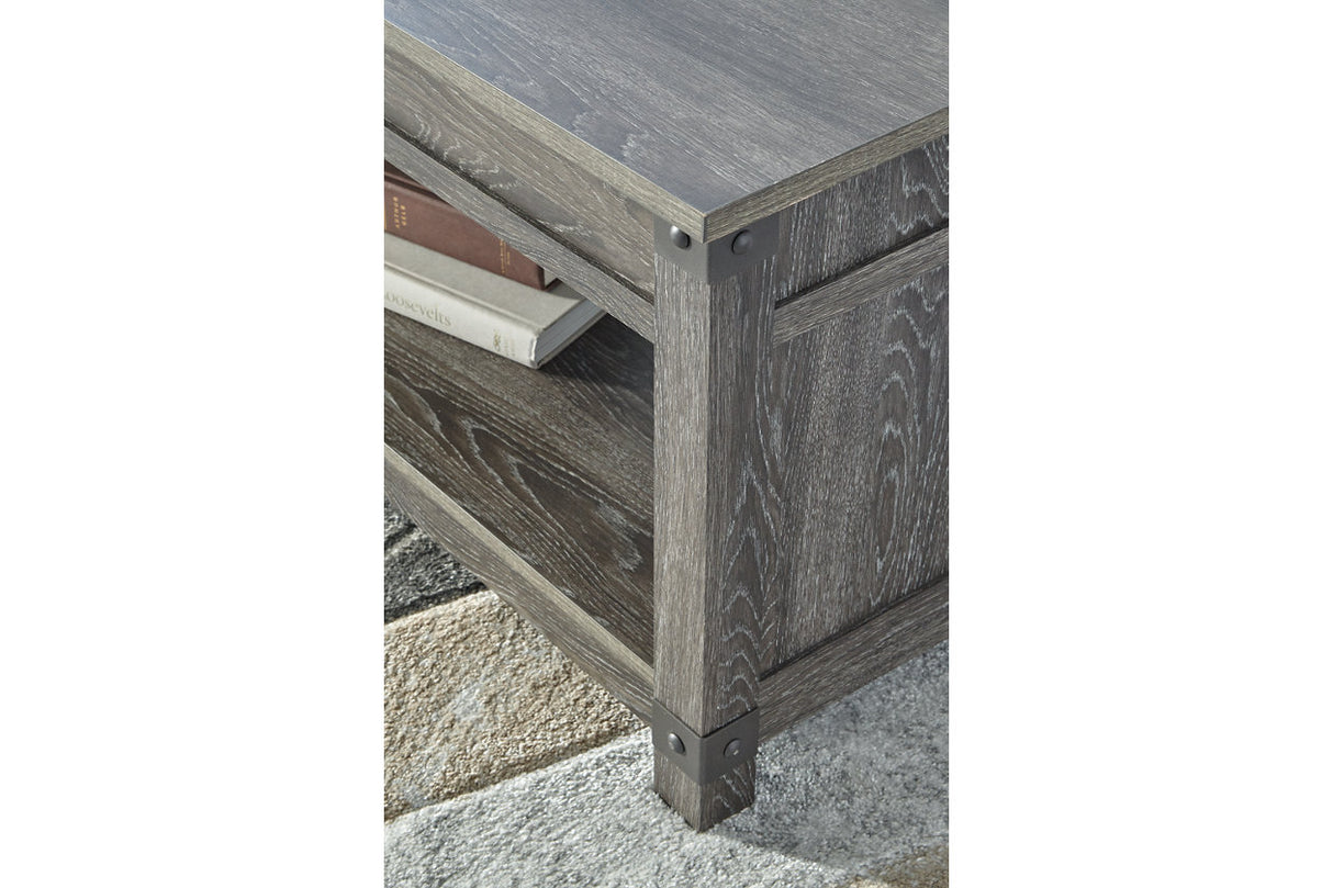 Freedan Grayish Brown Lift-Top Coffee Table from Ashley - Luna Furniture