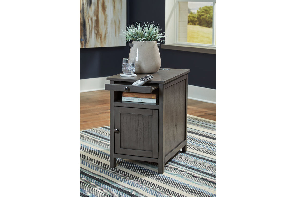 Treytown Gray Chairside End Table from Ashley - Luna Furniture