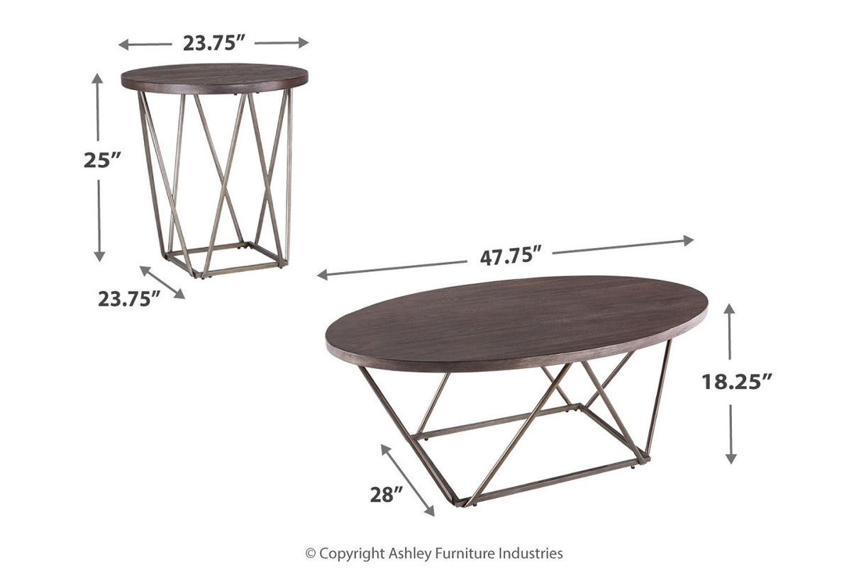 Neimhurst Dark Brown Table, Set of 3 -  - Luna Furniture