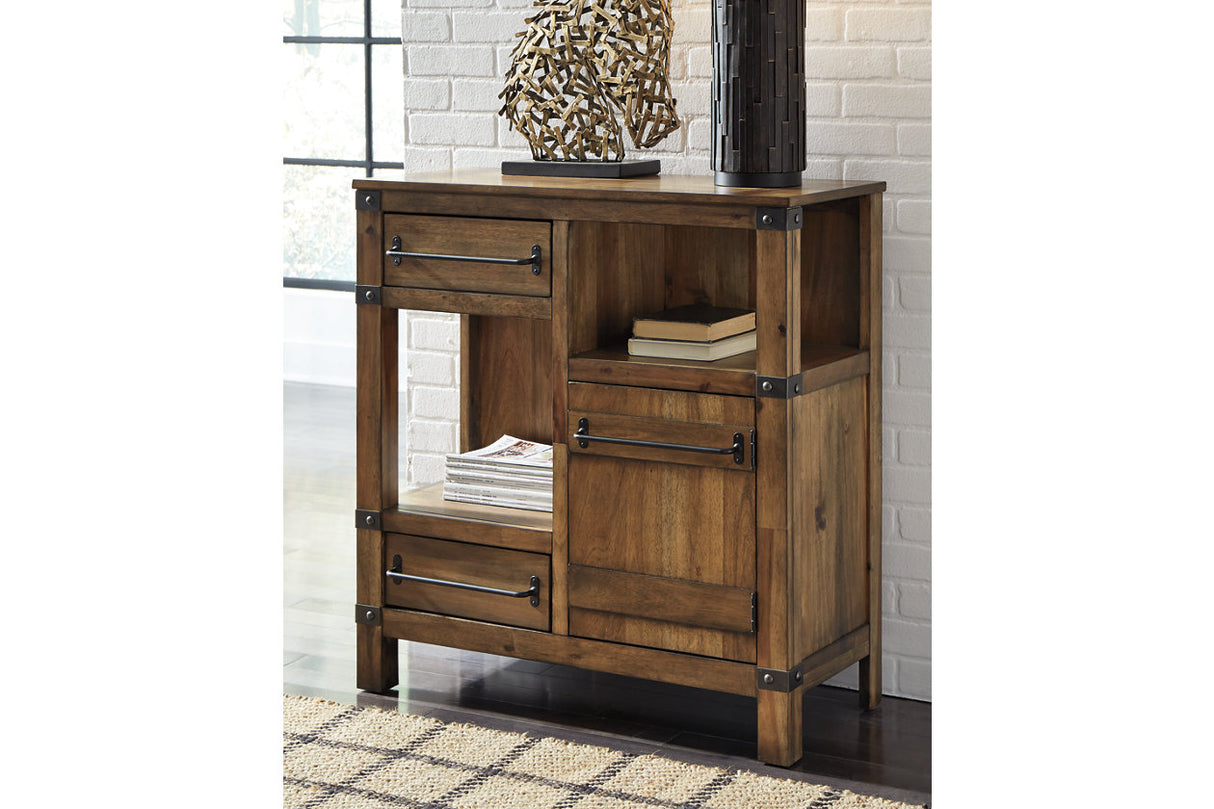 Roybeck Light Brown/Bronze Accent Cabinet from Ashley - Luna Furniture