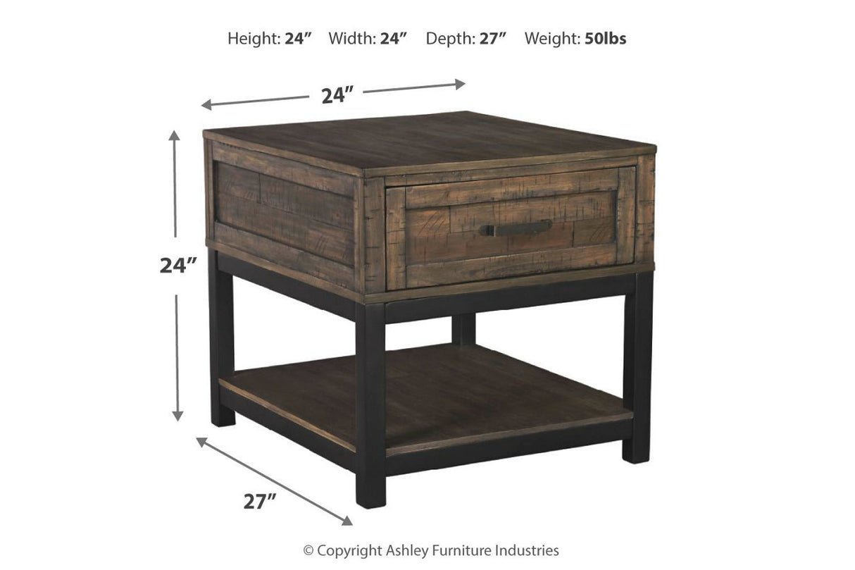 Johurst Grayish Brown End Table from Ashley - Luna Furniture