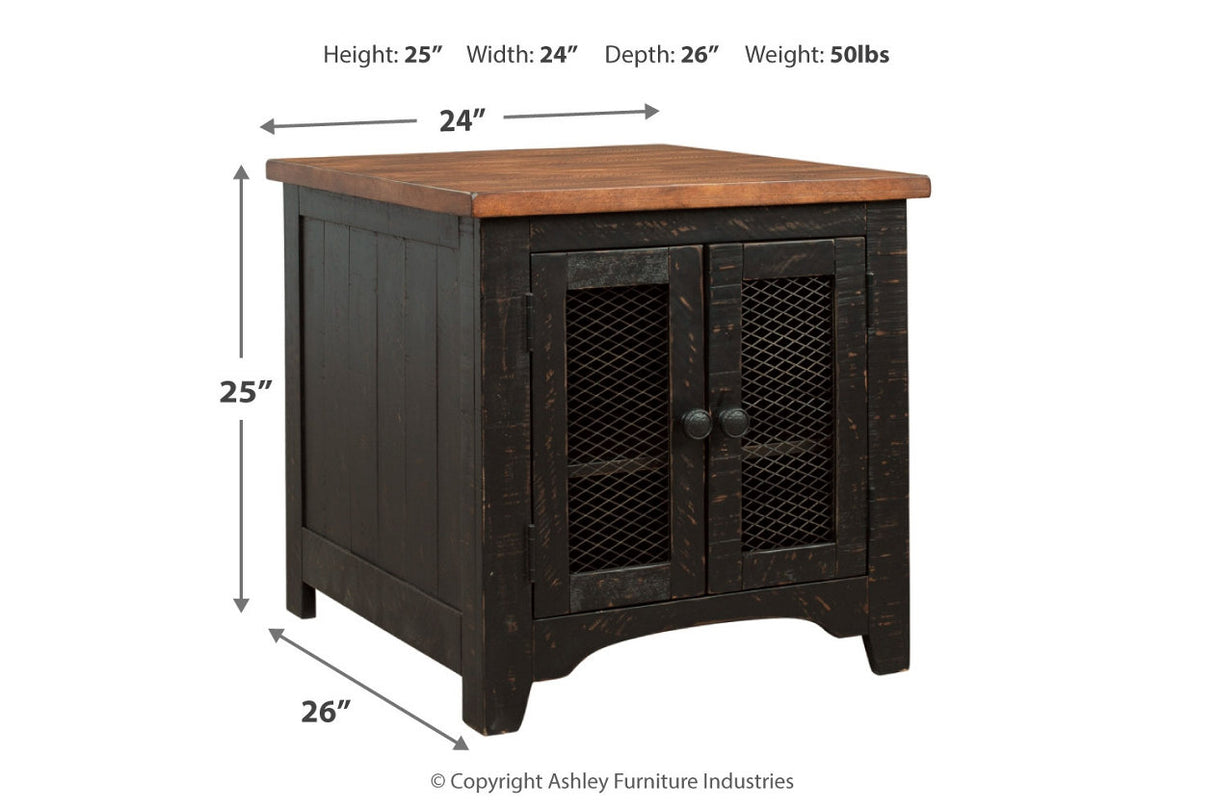 Valebeck Black/Brown End Table from Ashley - Luna Furniture