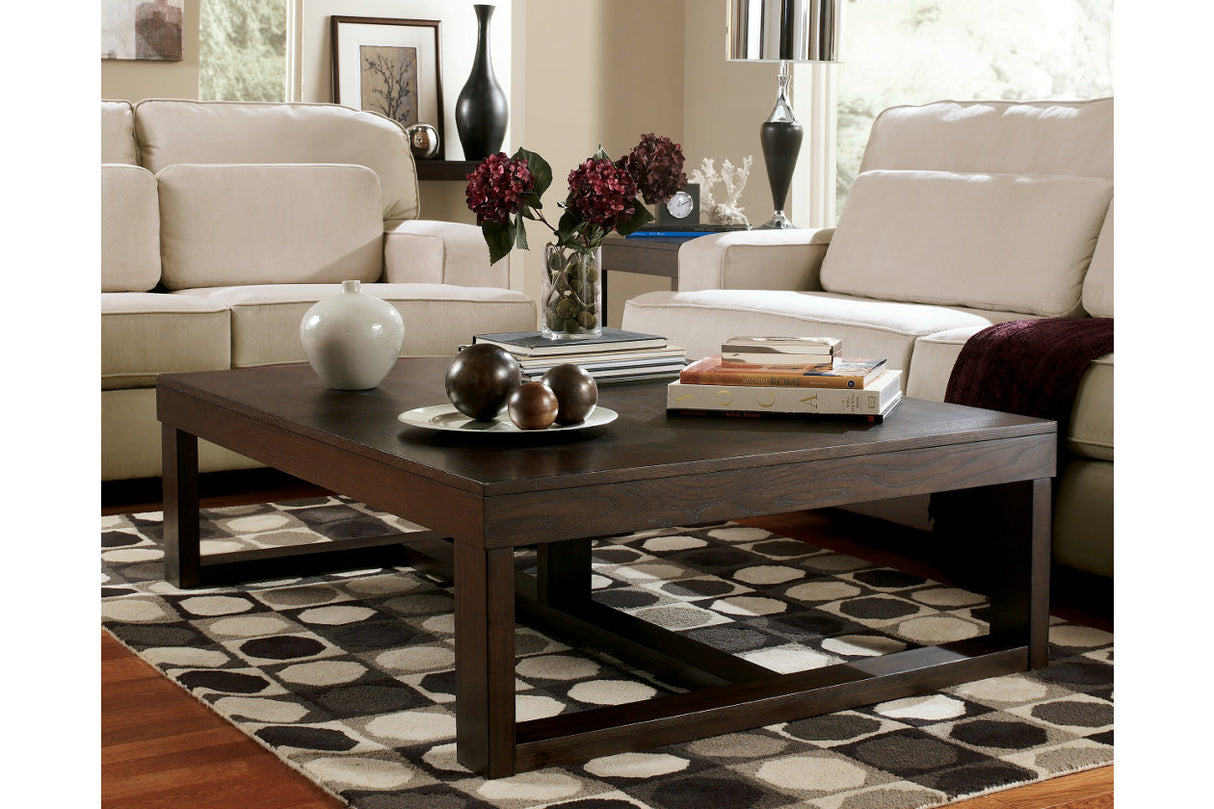 Watson Dark Brown Coffee Table from Ashley - Luna Furniture