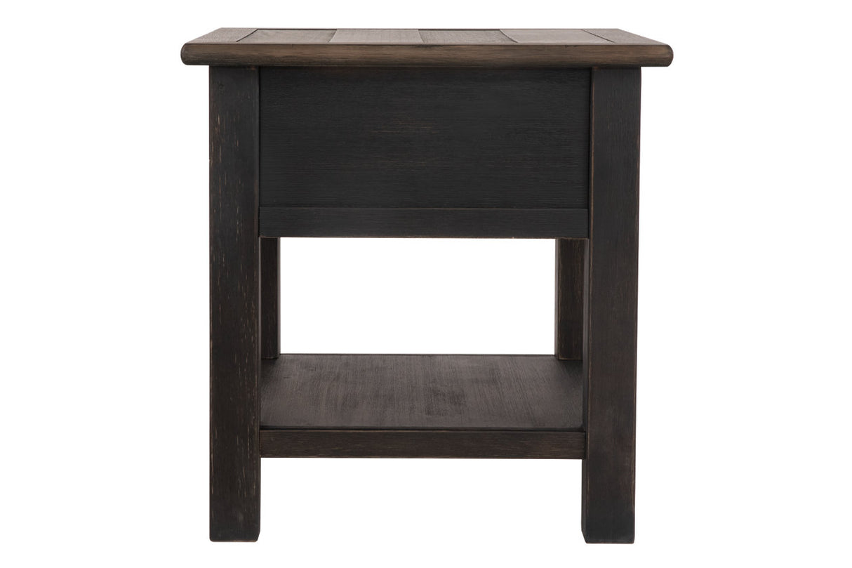 Tyler Creek Grayish Brown/Black End Table from Ashley - Luna Furniture
